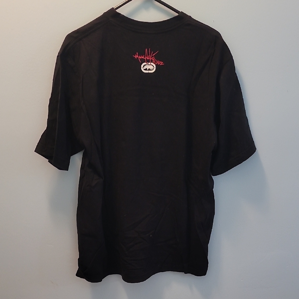 Y2K Ecko Unltd. Black Tee with Red Logo Tag - Picture 2 of 6